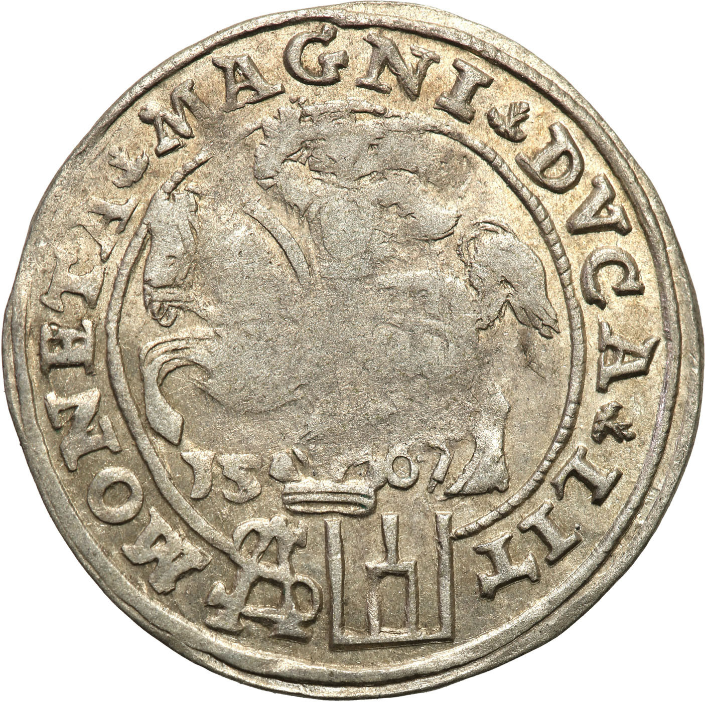 Zygmunt II August. Grosz na stopę polską, 1567, Tykocin